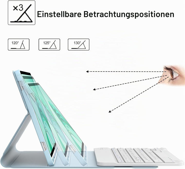 IVEOPPE Tastatur Hülle für Honor Pad X8a, Hülle mit Tastatur für Honor Pad X8a 11 Zoll, Bluetooth Ab