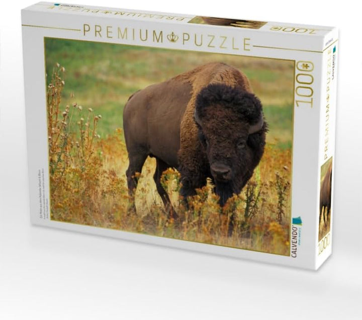 CALVENDO Puzzle Wisent & Bison 1000 Teile Lege-Grösse 64 x 48 cm Foto-Puzzle Bild von Elisabeth Stan