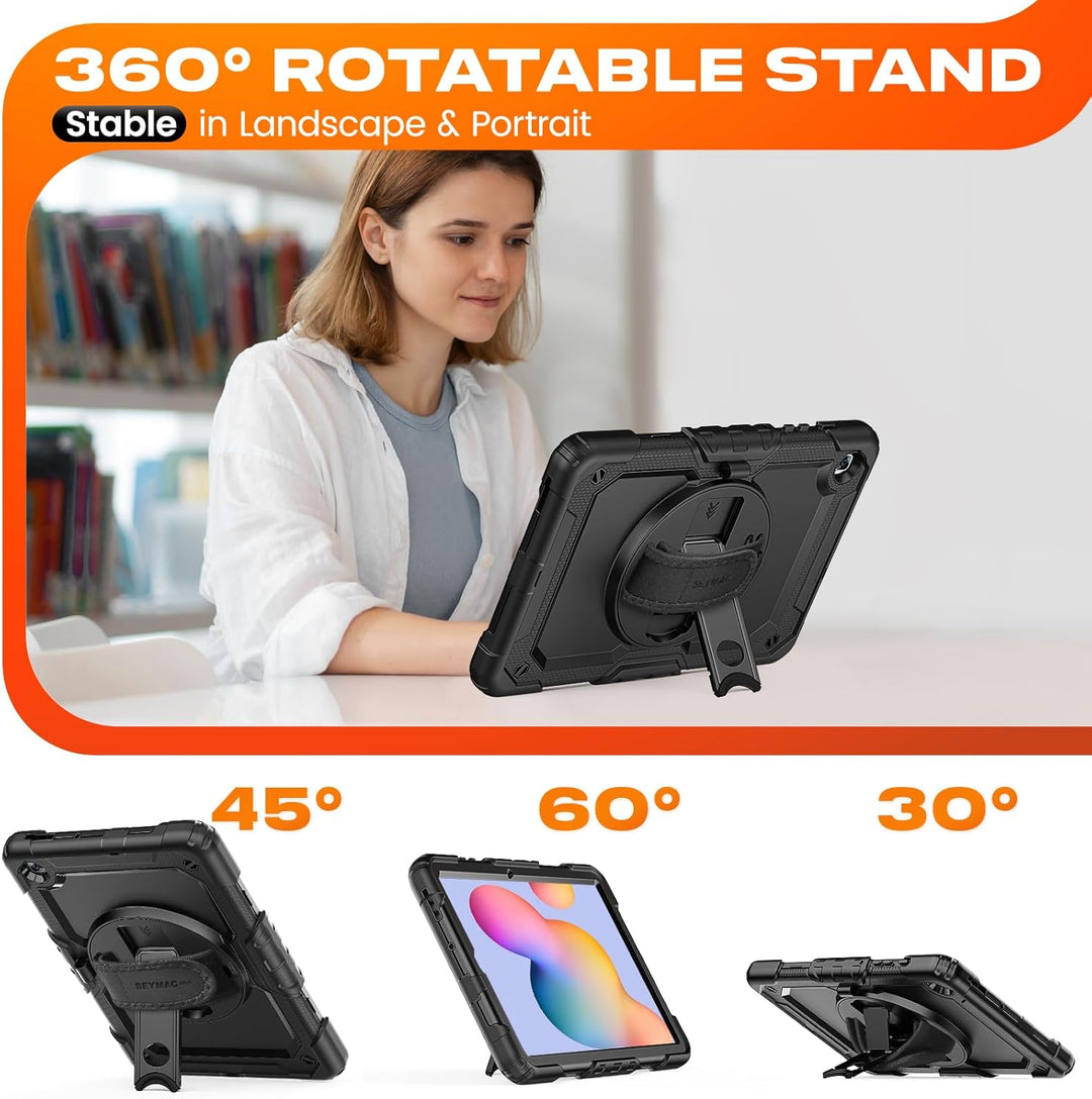 SEYMAC stock Hülle für Samsung Galaxy Tab S6 Lite 10,4 Zoll 2024/2022/2020, Stossfest Hülle mit Disp