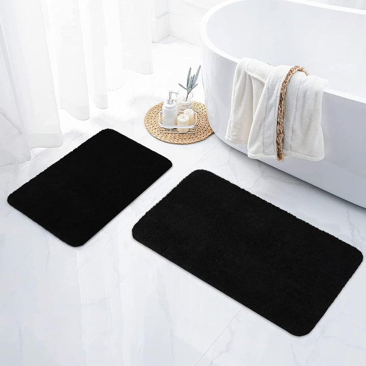 Homaxy Badezimmerteppich Set 2 teilig Badematte rutschfest Waschbar Weiche Hochflor Badteppich Flaus
