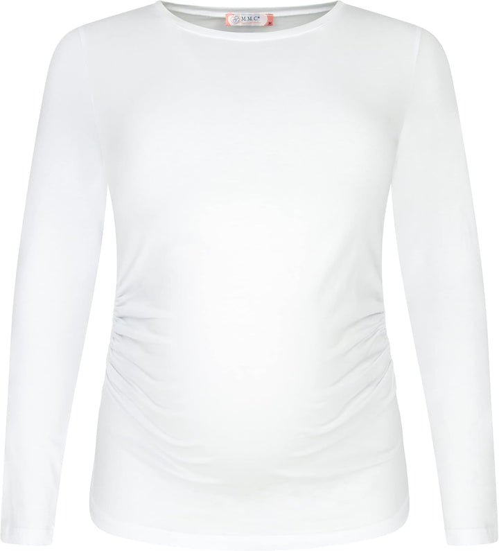M.M.C. Umstandsshirt 3er Set unifarben Umstandsmode Schwangerschaft Schwangerschaftsshirt, Langarm M