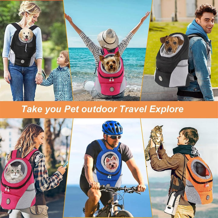 Hundetrage-Rucksack Welpentasche Kleine Haustier-Fronttasche mit Atmungsaktivem, Head-Out-Design, Wa