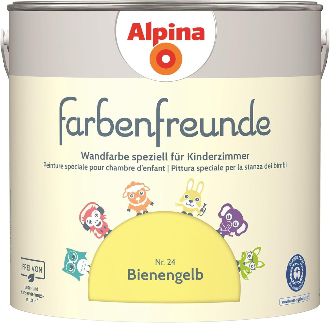 Alpina Farbenfreunde Nr. 24 Bienengelb 2,5 Liter matt, Bienengelb
