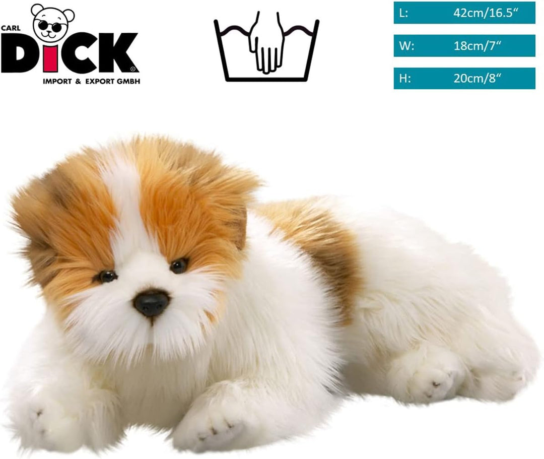 Carl Dick Biewer Yorkshire Terrier liegend, Hund, Plüschtier, Kuscheltier ca. 42cm 2260 Bt - Braun-w