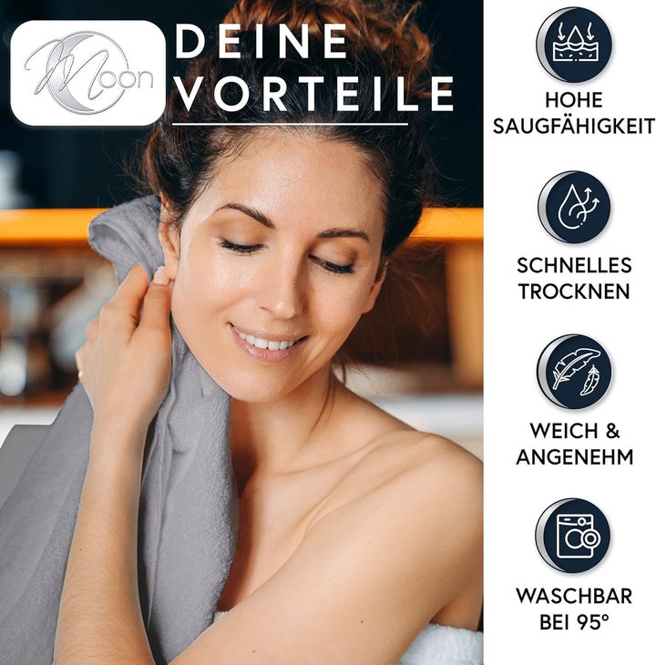 Moon 5er Pack Microfaser, Friseur, Handtücher, Salonhandtücher, ca. 50x90 cm von Floringo mit saugst