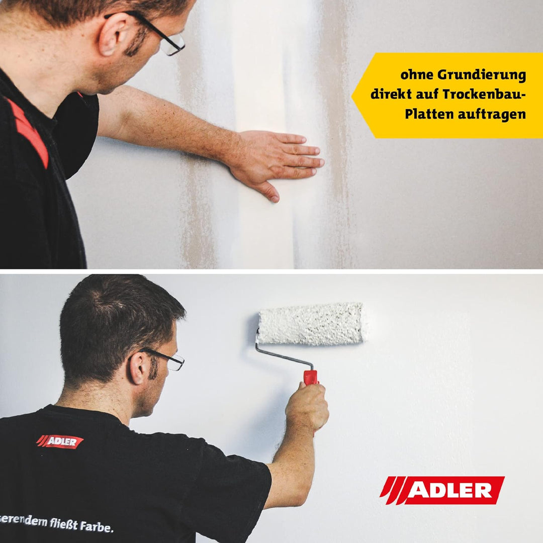 Aviva Home-Weiss Plus - 3 Liter - Wandfarbe mit Grundierung, Trockenbaufarbe, für Gipskarton und gla