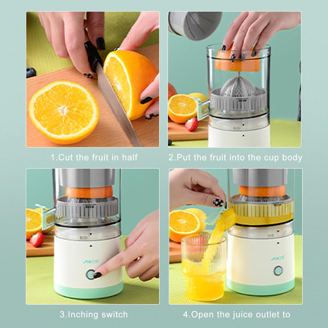 Zitronenpresse Elektrisch,Entsafter für Obst,Tragbare USB-Aufladung Orangenpresse für Orange, Zitron