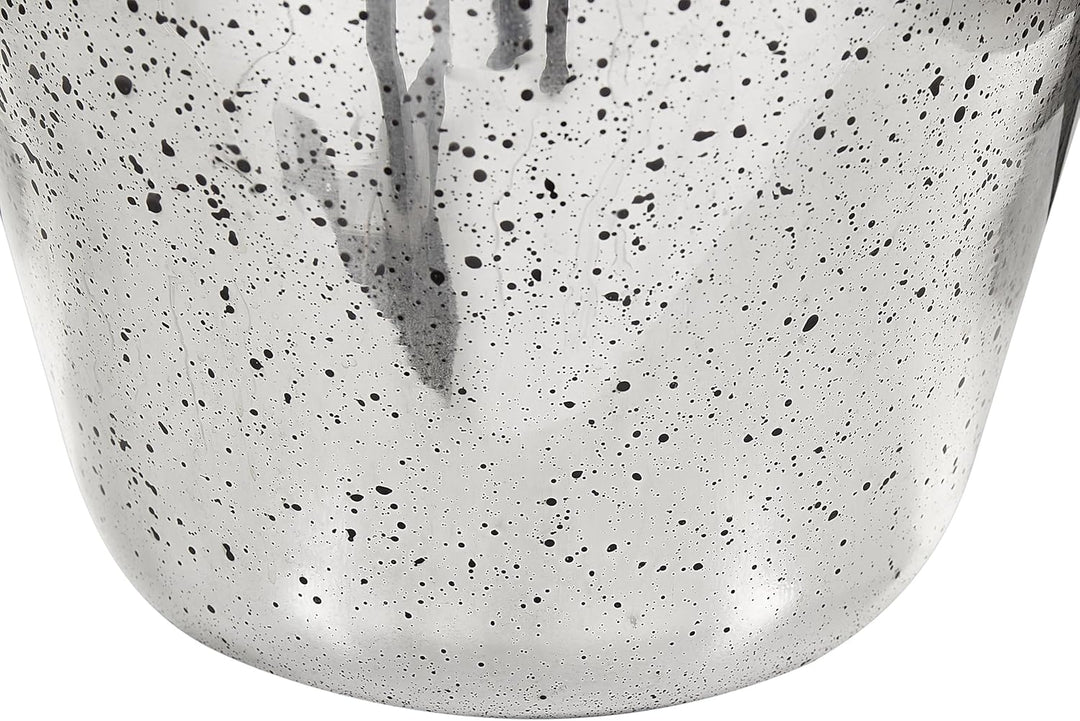 Handgefertigte dekorative Blumenvase 40 cm Glas in Silber Kachori