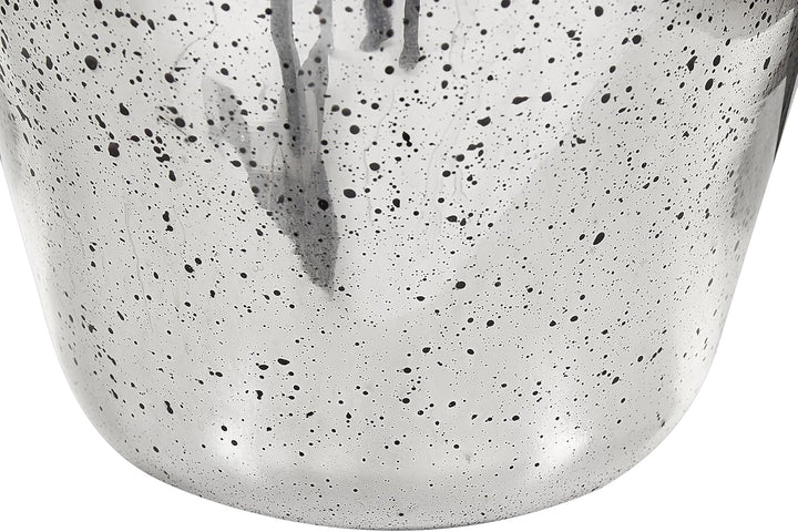 Handgefertigte dekorative Blumenvase 40 cm Glas in Silber Kachori