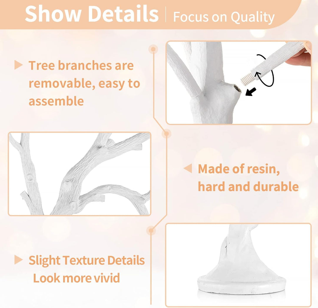 Nuptio Weiss Zweig Künstlichen Baum - 80cm Hoch Weihnachten Ornament Display Bäume, Ostern Gefälscht