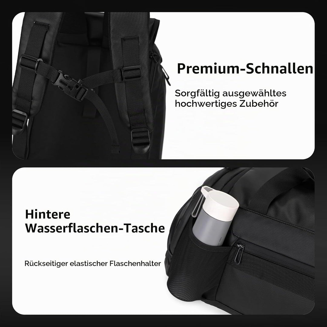Premium Sporttasche 40L mit Schuhfach &amp; Nassfach &amp; Isolierschicht und Laptopfach, 3-in-1 Rucksack, R