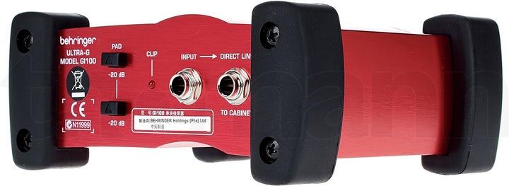 Behringer ULTRA-G GI100 Professionelle batterie-/phantomgespeiste DI-Box mit Gitarren-Lautsprecher-E