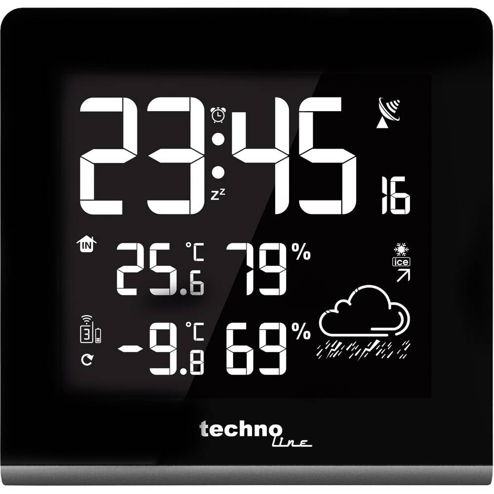 Technoline 2586 WS 9065 Moderne Wetterstation mit Displaydarstellung in 256 verschiedenen Farben mit