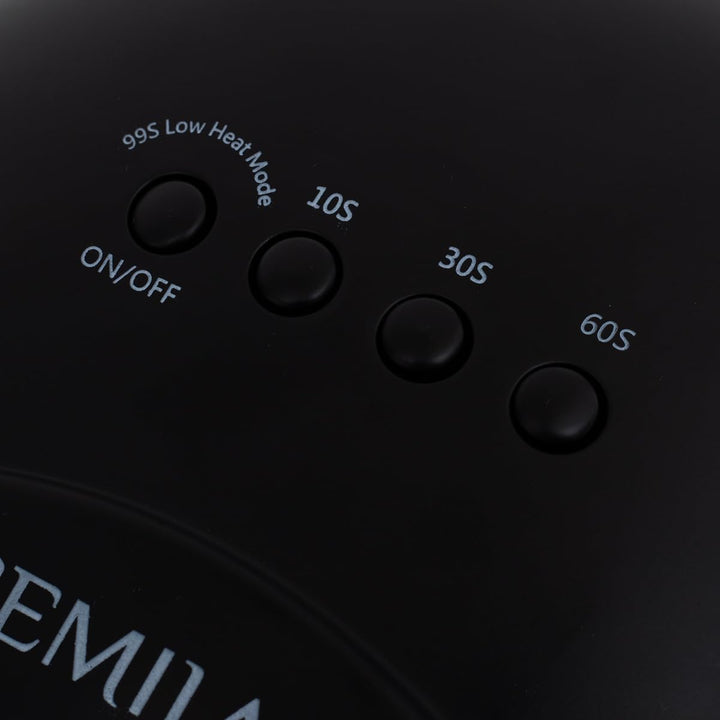 Semilac UV LED Lampe 24W/48W All Black – Nagellampe mit Dual-LED, Timer, Bewegungssensor & Low Heat