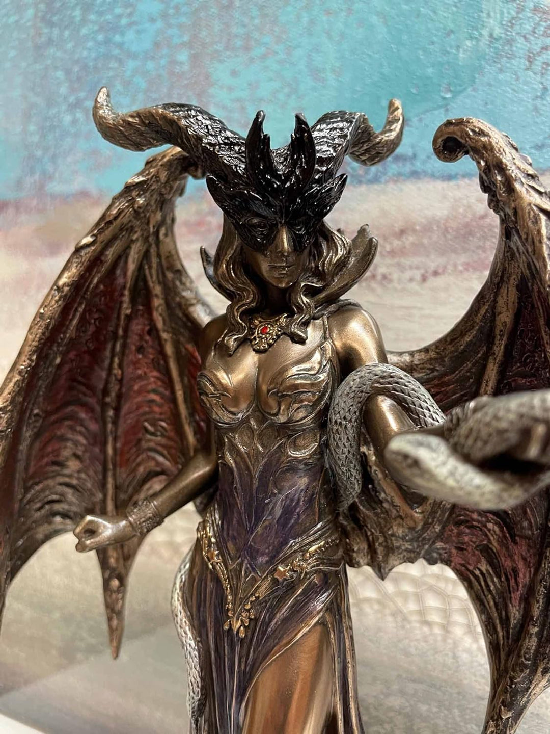 Figur Lilith, Dämon und Erste Frau von Adam, Antic Line, H 22 cm