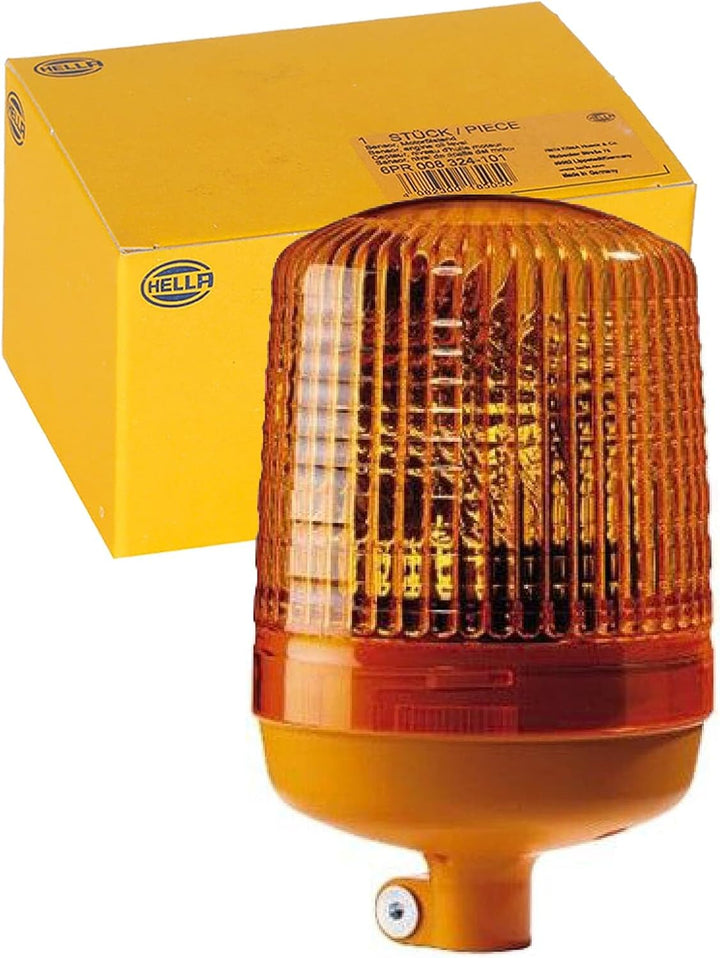 HELLA - Halogen-Rundumkennleuchte - KL 7000 - 24V - gelb - Rohrstutzen - Menge: 1 - 2RL 008 060-111