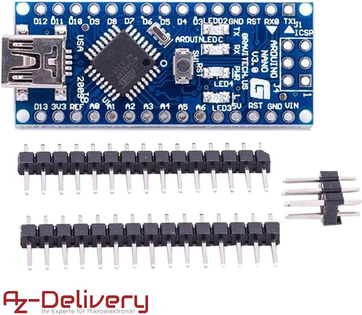 AZDelivery 3 x AZ-Nano V3-Board inkl. mit FT232RL kompatiblem Chip und ATmega328 16MHz ATmega328P ko