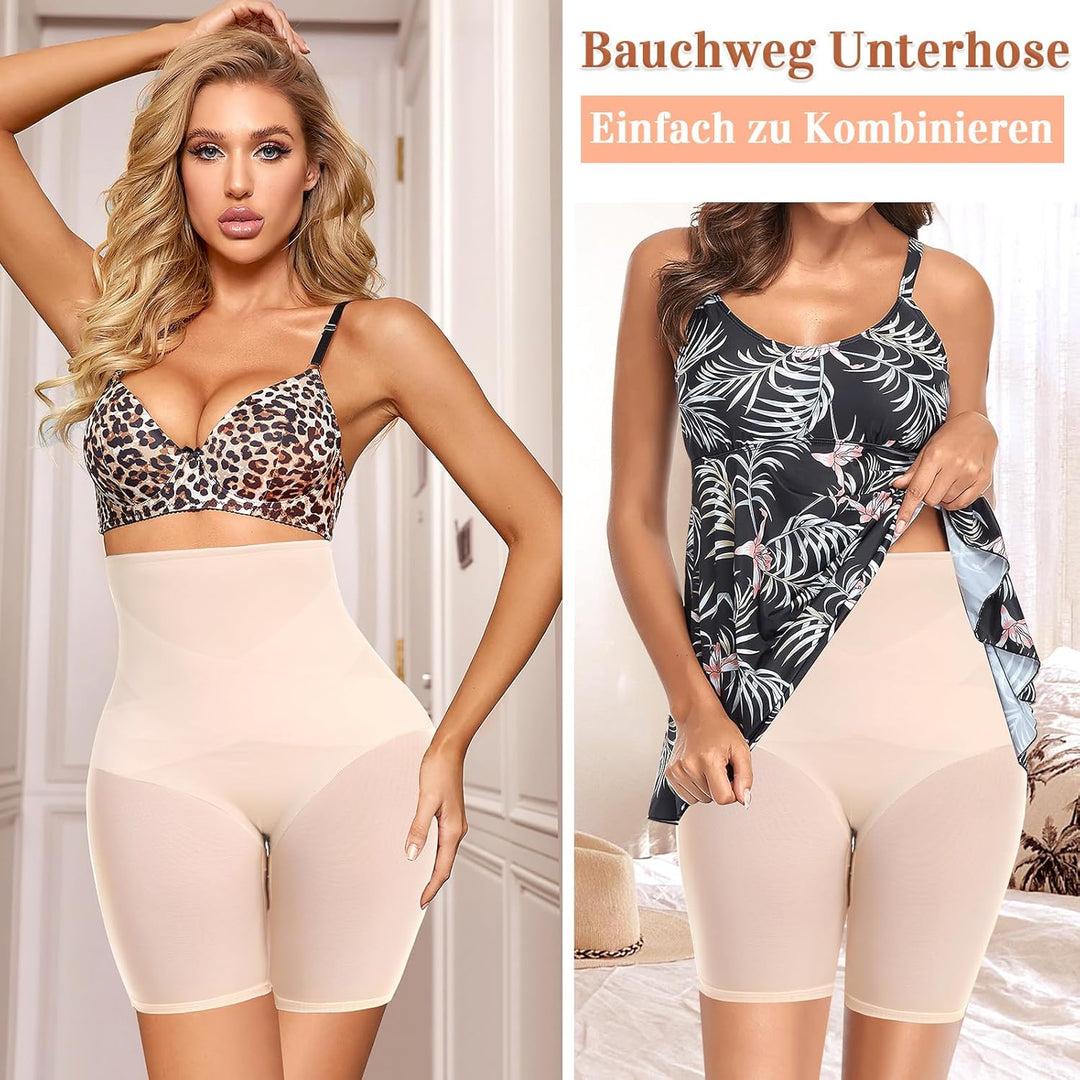 Bauchweg Unterhose Damen Shapewear Miederhose Hohe Taille Unterwäsche Figurenformend Bauchkontrolle