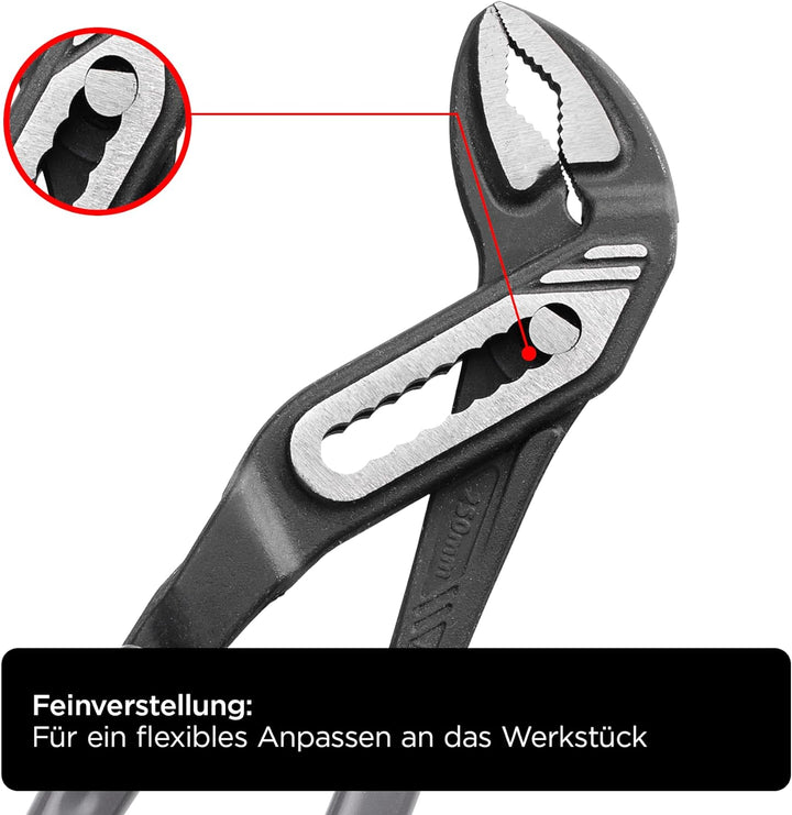 kwb Wasserpumpenzange in 250 mm, aus deutscher Herstellung, langlebig, tauchisoliertem Griff, 7-fach