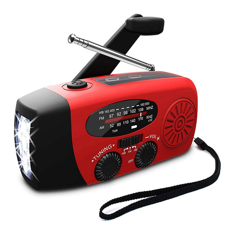 VBESTLIFE Notfall-Wetterradio, 1200 MWh AM/FM/NOAA Solar-Handkurbel-Notfallradio, SOS-Alarm und Tasc