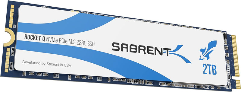 Sabrent M.2 NVMe SSD 2TB, Internes Solid State 3200 MB/s Lesen, PCIe 3.0 2280, intern Festplatte Hig