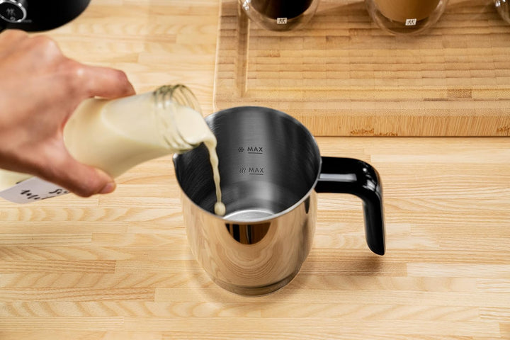 ZWILLING ENFINIGY Milchaufschäumer, Elektrischer Milchschäumer für heisse und kalte Milch sowie pfla