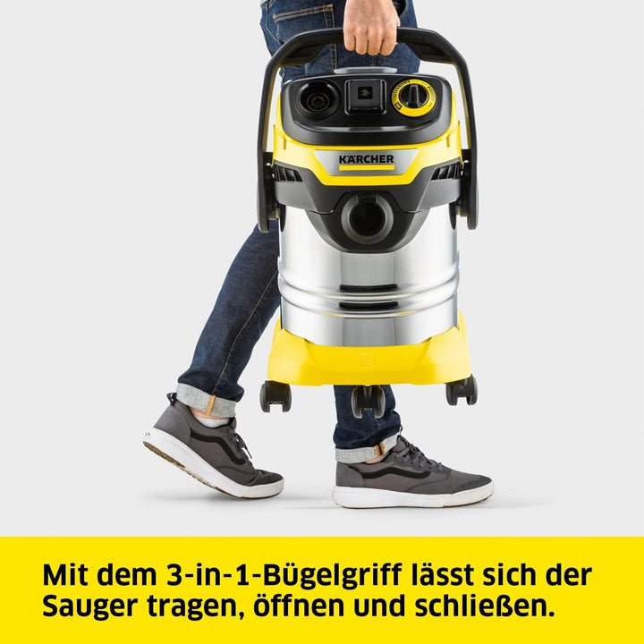 Kärcher Nass-/Trockensauger WD 5 P S V-25/5/22, Blasfunktion, Leistung: 1100 W, Edelstahlbehälter: 2