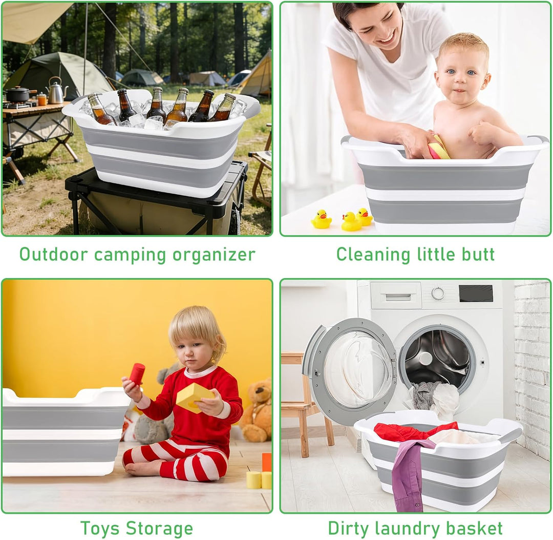 Multifunktionale zusammenklappbare Haustier Badewanne mit Abflussloch, Tragbare Indoor Outdoor Faltb