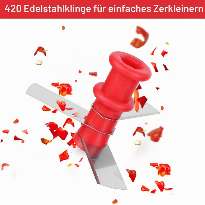 Zwiebelschneider, 300ML Zwiebel Zerkleinerer Mit Kordelzug, Zerkleinerer Manuell, Zwiebelschneider M