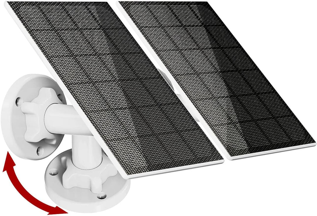 revolt Solarzelle Solarmodul: 2er-Set Solarpanels für Akku-IP-Kameras mit USB-C, 3 W, 5 V, IP65 (Min