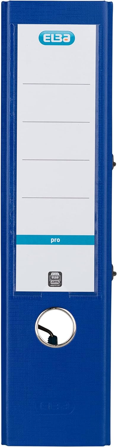 Elba Ordner A4, Smart Pro, 8 cm breit, Kunststoff aussen, hellblau, 10 Stück ozeanblau A4, breit, oz