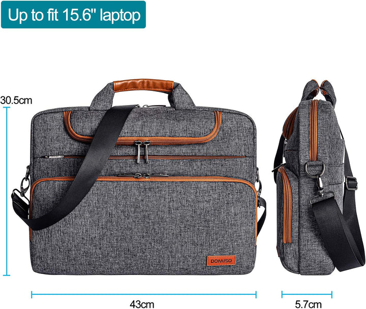 DOMISO 15-15,6 Zoll Wasserdicht Laptop Tasche Aktentasche Schultertasche Notebooktasche für 15.6" Le