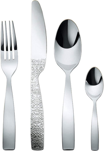 Alessi MW03S5 Dressed Besteckset 5 Teilig, Edelstahl, Silber,25x4x25cm,5-Einheiten