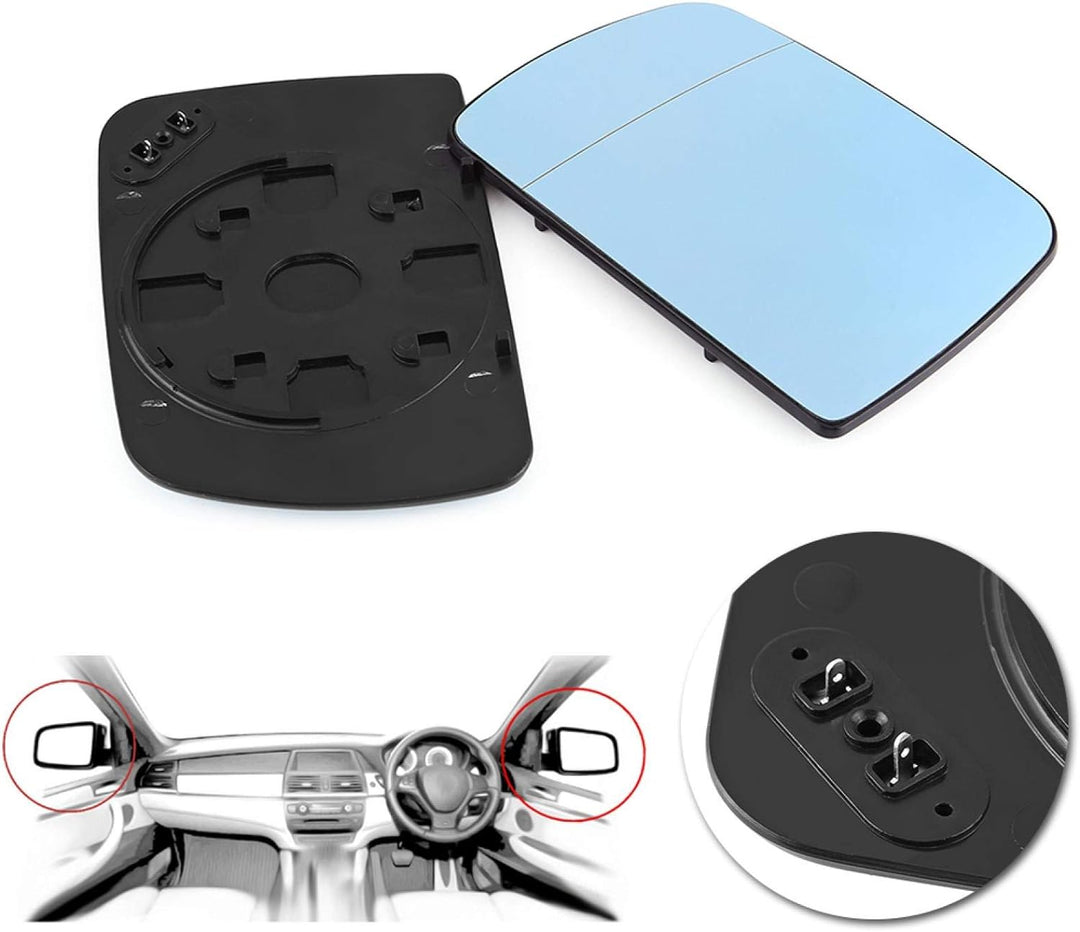 Türaussenspiegelglas, Fahrerseite Spiegelglas Ersatz Auto Proof Blind Links & Rechts Türflügel Rücks