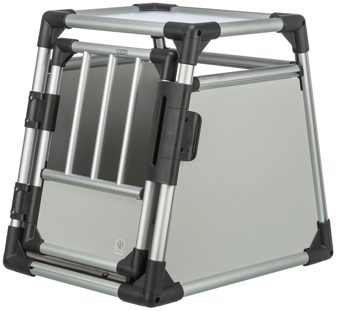 Trixie 39340 Transportbox, Aluminium, S: 48 × 57 × 64 cm, silber/hellgrau 1 Stück (1er