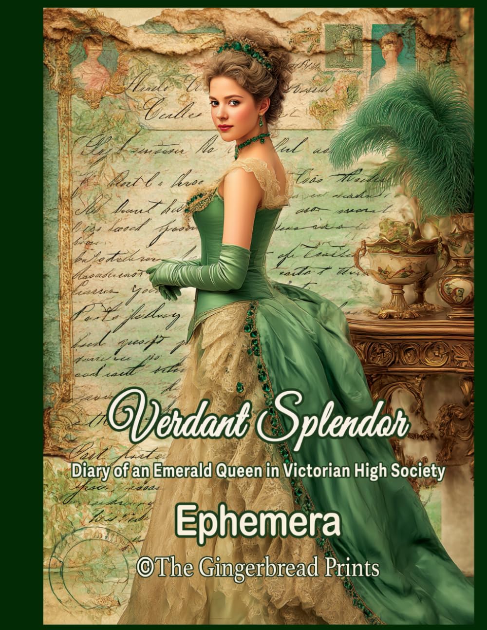 Verdant Splendor Ephemera - Diary of an Emerald Queen in Victorian High Society - a lavish companion