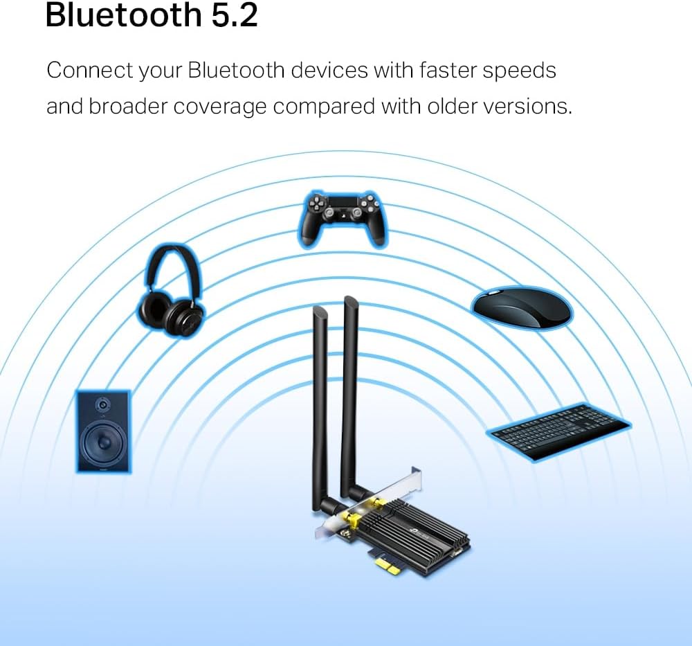TP-Link Archer TX50E AX3000 WiFi 6 PCIe-Adapter mit Bluetooth 5.0 (Zwei Multi-Richtantennen, Intel W