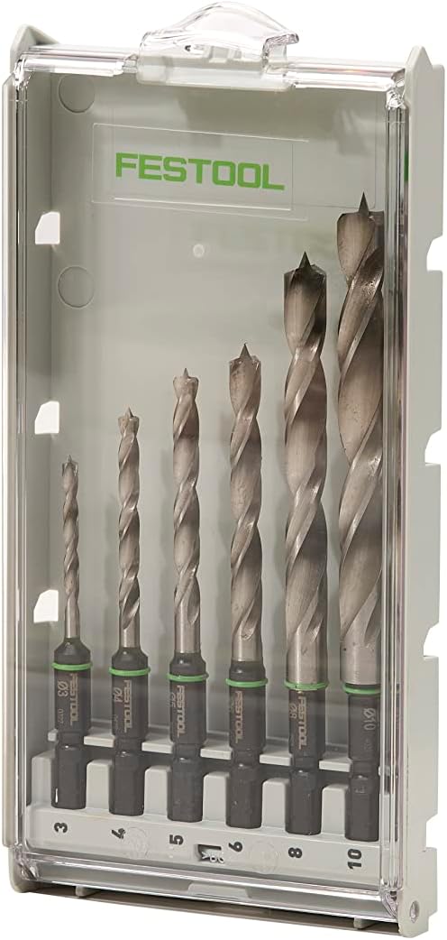 Festool Bohrerkassette BKS SYS3 D3-10 CE/W (mit Holzspiralbohrer mit Zentrierspitze)