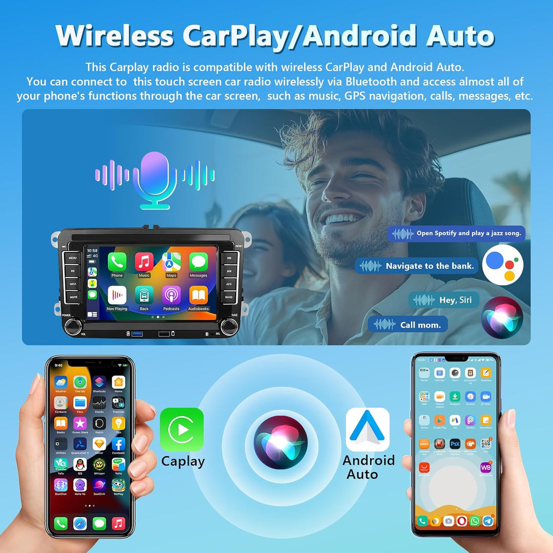 2GB+64GB Android Autoradio mit GPS Navi für VW Passat B6 T5 Golf 6 5 Polo 6R Tiguan T5 Jetta Seat Sk