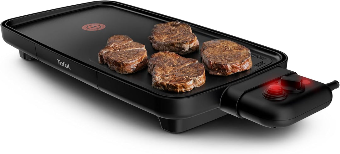 Tefal Plancha Booster Elektro-Plancha 2200 W, 2 Kochzonen, einstellbares Thermostat, grosse Kochfläc