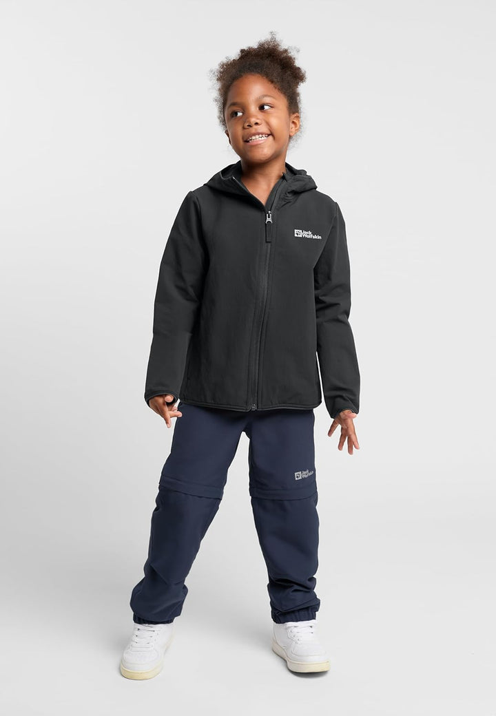 Jack Wolfskin Unisex Kinder Solyd Jacket K Softshelljacke 116 Schwarz, 116 Schwarz