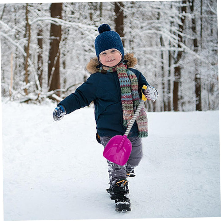 Schneeschaufel für Kinder, tragbare Kinderschaufel mit Edelstahlgriff, 12, 9 x 40, 6 cm, kleine, dic