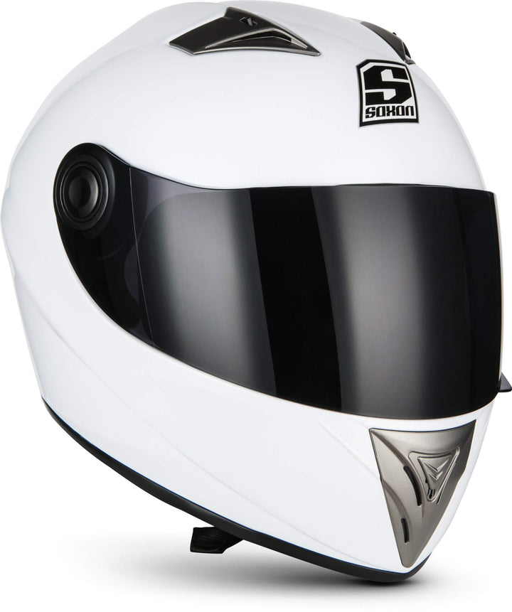 Soxon® ST-550 „Snow“ · Integral-Helm · Full-Face Motorrad-Helm Roller-Helm Scooter-Helm Cruiser Stur