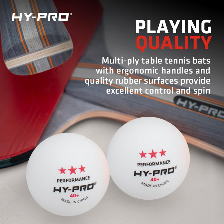 Hy-Pro Tischtennis-Set – 4 Schläger, 8 Bälle, Tragetasche, 3-Sterne-Bälle, Tischtennis-Schläger, Tis