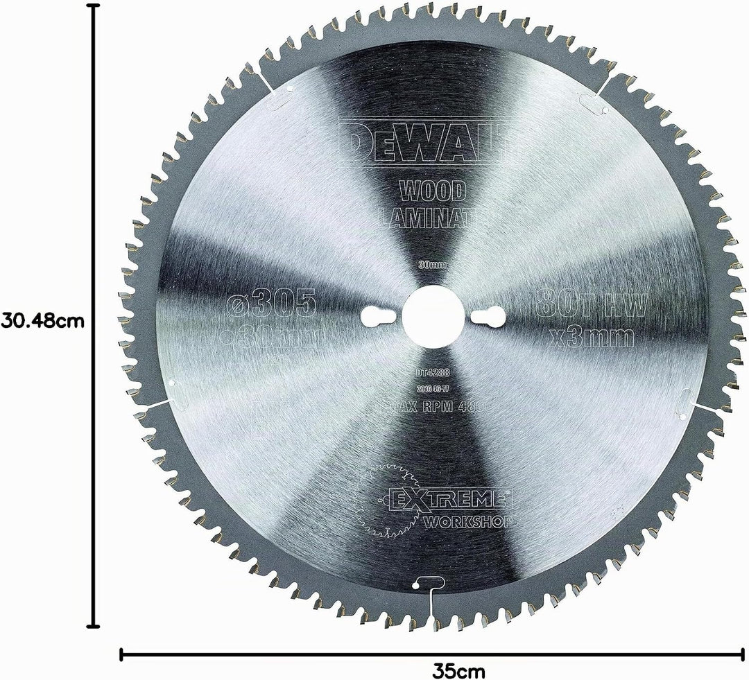DeWalt DT4288-QZ (Kreissägeblatt 305/30 mm 80 TFZ Extreme Stationärkreissägeblatt Extra feines Finis