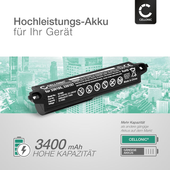 CELLONIC 1x Akku für Lautsprecher Kompatibel mit Bose Soundlink, SoundTouch 20, SoundLink 3, 330105