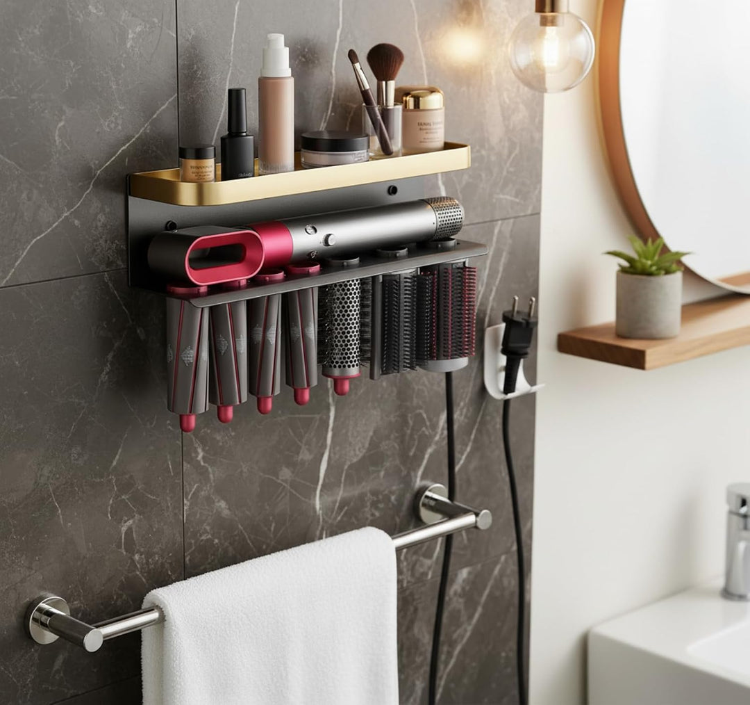 AXNSATRE Halterung für Dyson Airwrap, Wandhalterung mit Schrauben und Kleber für Dyson Airwrap, Halt