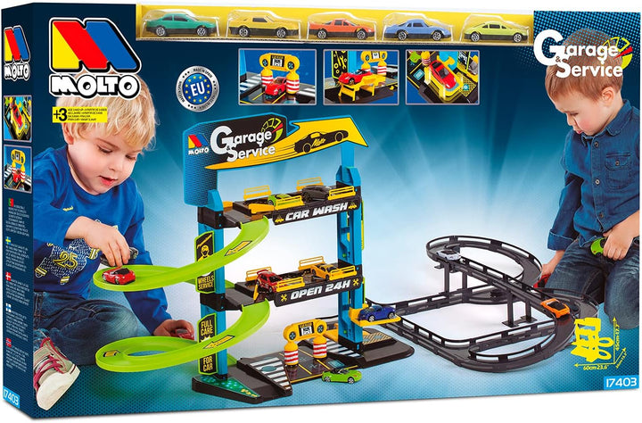 MOLTO | 3 -stöckige Parkhaus mit Garage, Rampen, Leinen, Aufzug und Dienstleistungsstation | Enthält