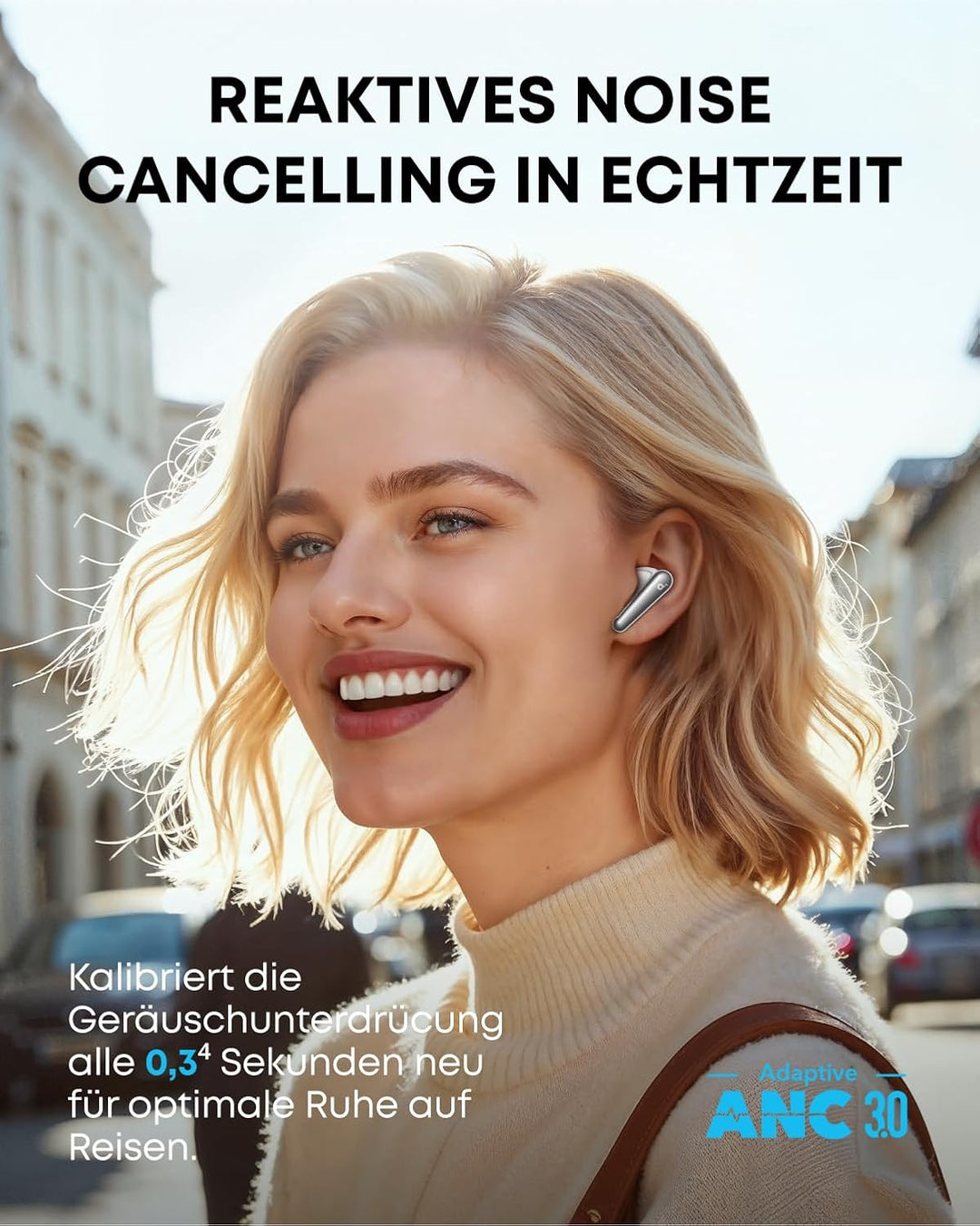 soundcore Liberty 4 Pro von Anker, Kabellose Noise Cancelling Kopfhörer, Earbuds mit 7 Sensoren, ANC