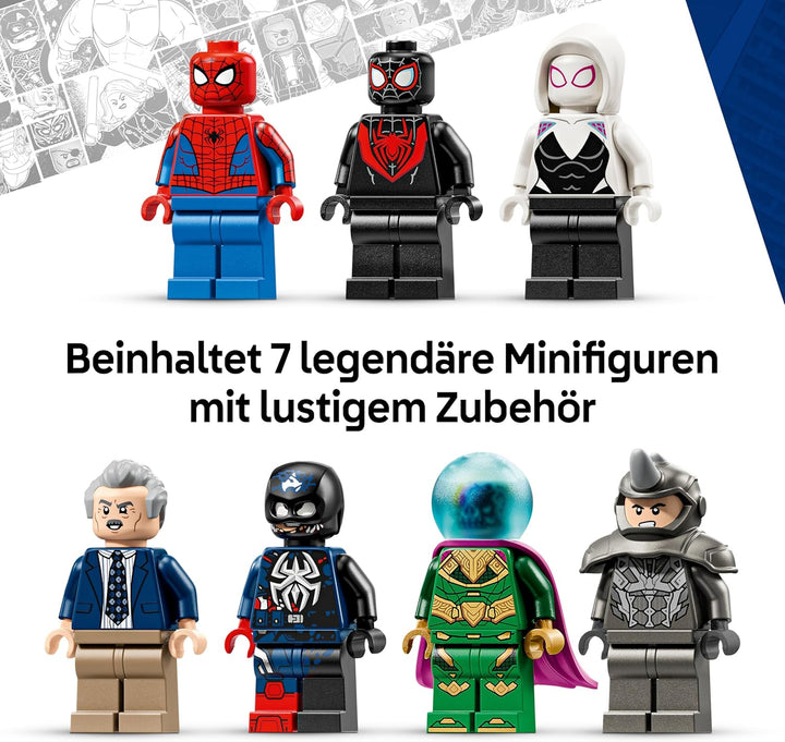 LEGO | Marvel Spider-Man vs. Mysterio: Daily Bugle - Superhelden Spielzeug mit Mech Actionfigur und